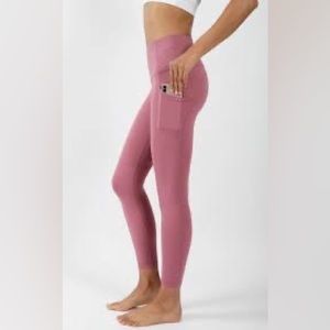 Pink Leggings with Sheer Mesh cut outs